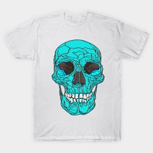 Light bluish green skull T-Shirt